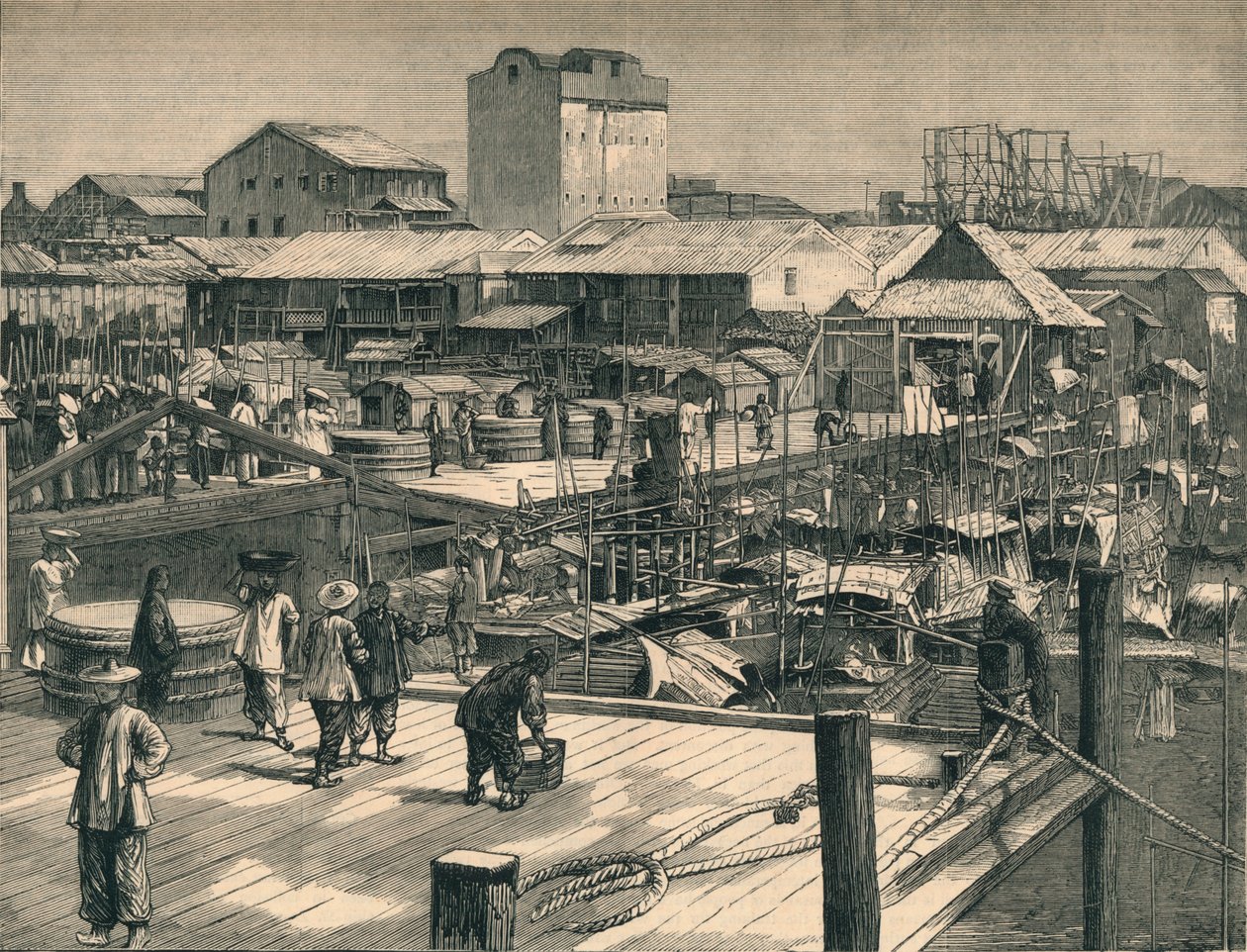 कैंटन में हालिया दंगे, c1883। द्वारा अज्ञात