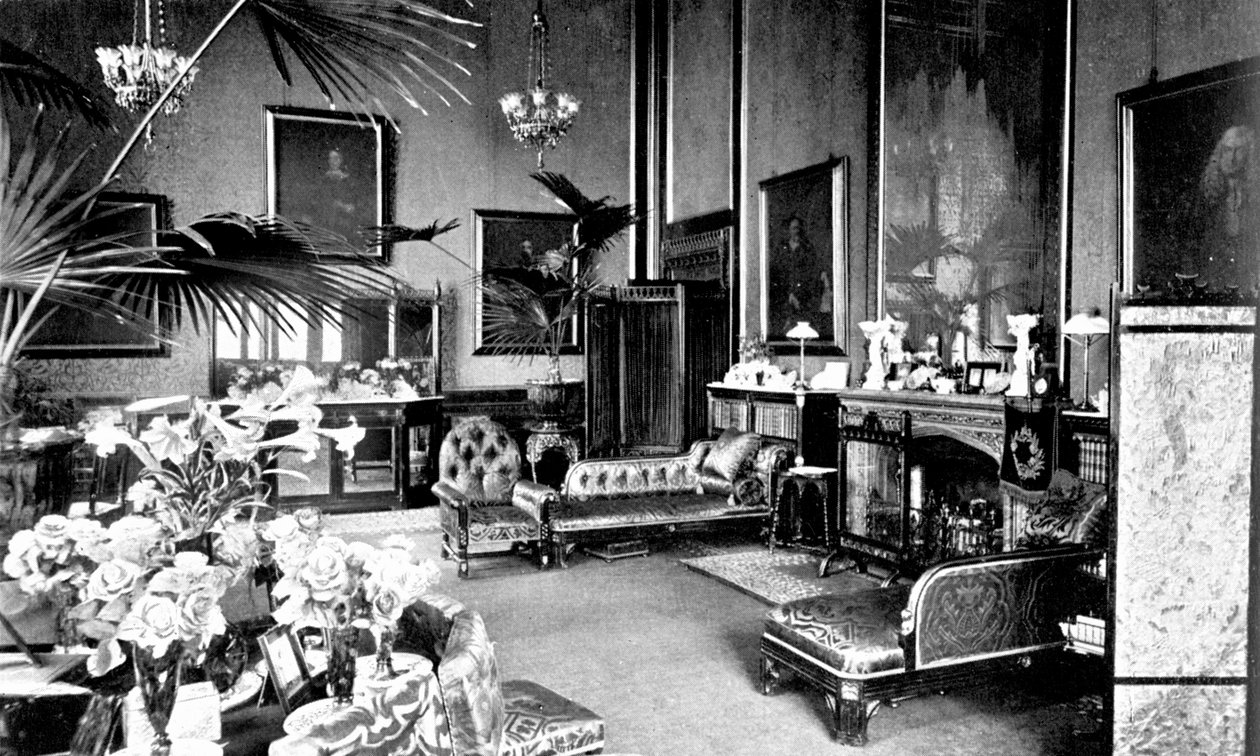 लंदन के स्पीकर्स हाउस, वेस्टमिंस्टर के पैलेस में लाल ड्राइंग रूम, c1905 द्वारा अज्ञात