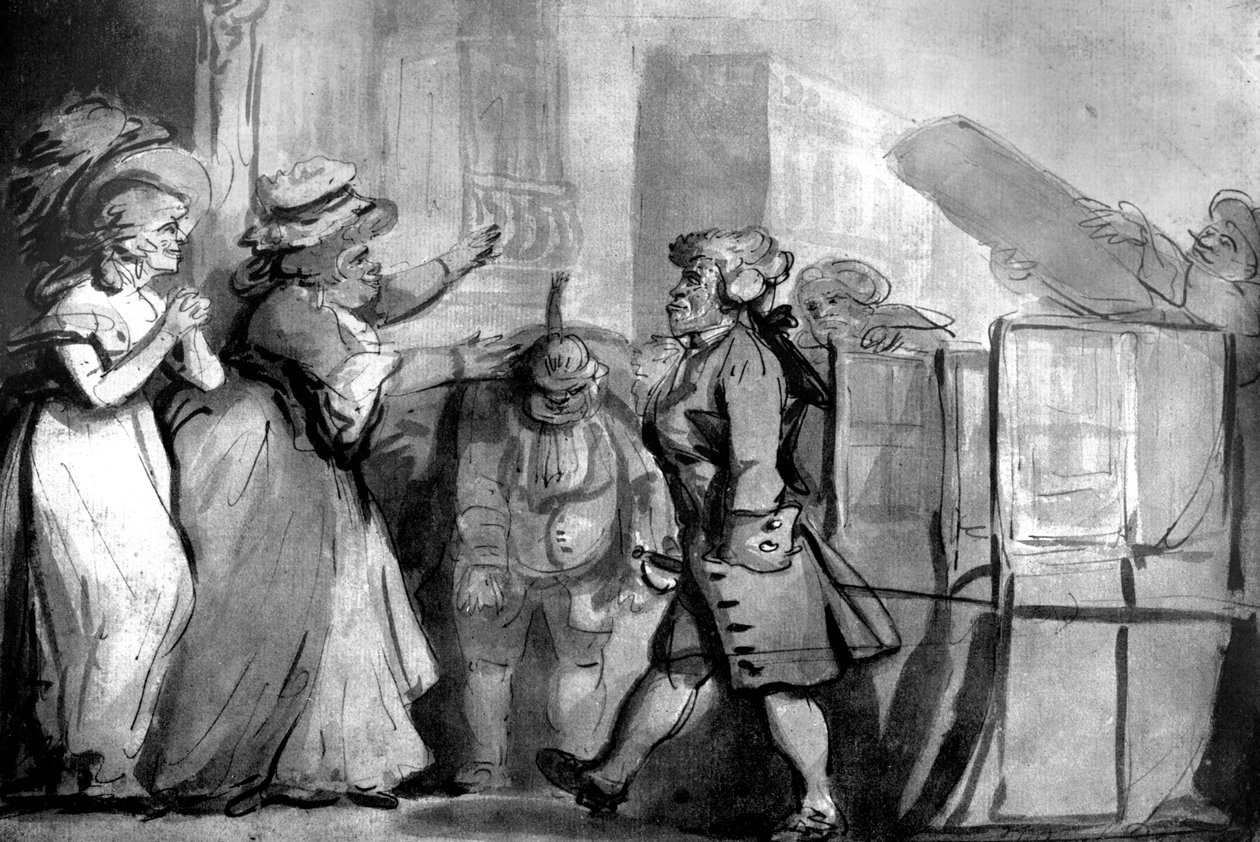 नाइटहुड, 1792 के सम्मान के बाद सेंट जेम्स से वापसी द्वारा अज्ञात