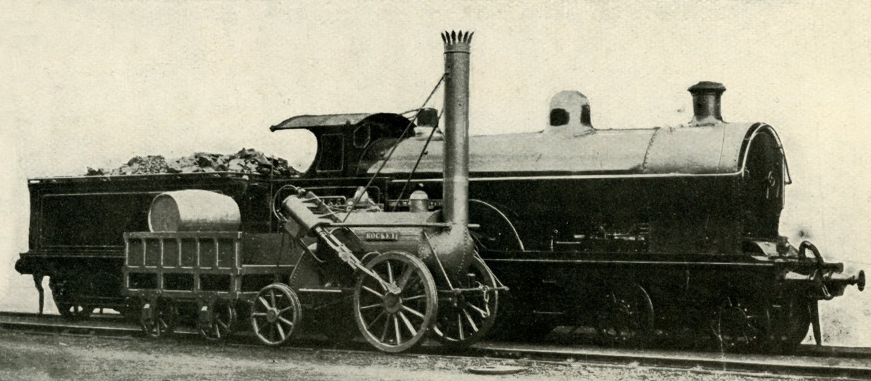 रॉकेट ने 4-4-0 के खोए हुए प्रकार के साथ विरोधाभास किया, c1930। द्वारा अज्ञात