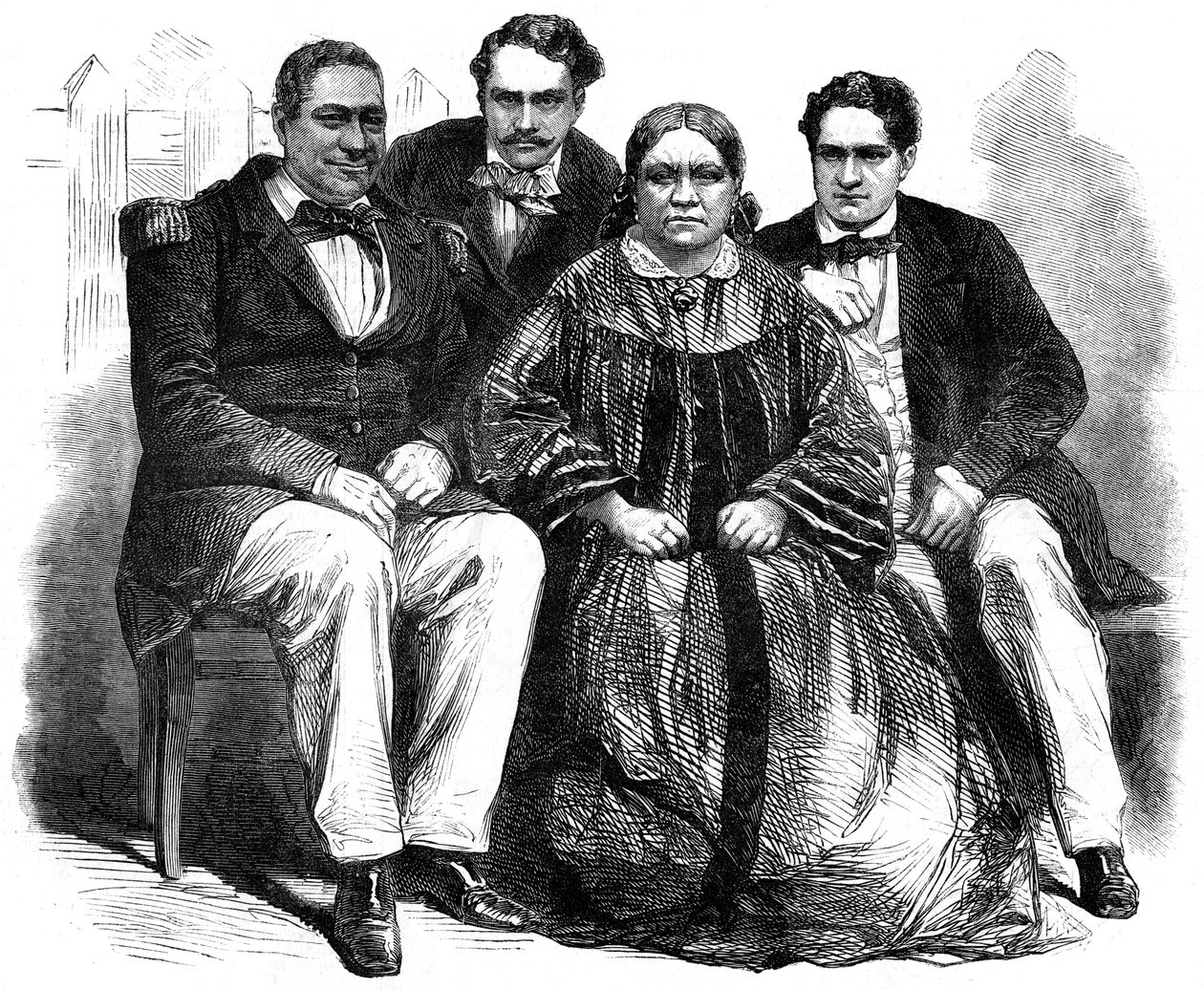 शाही परिवार ताहिती, 1864 द्वारा अज्ञात
