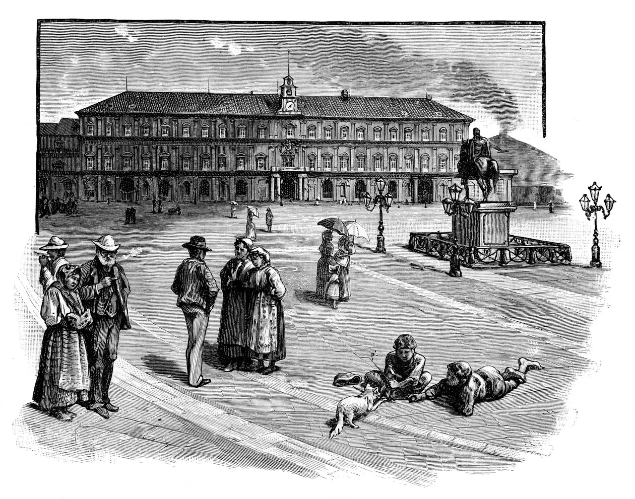 रॉयल पैलेस, नेपल्स, इटली, c1888 द्वारा अज्ञात
