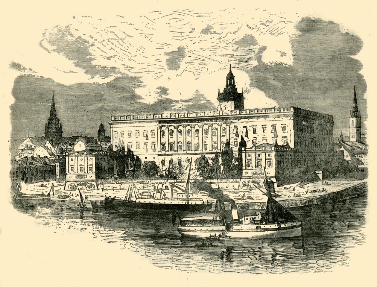 रॉयल पैलेस, स्टॉकहोम, 1890। द्वारा अज्ञात