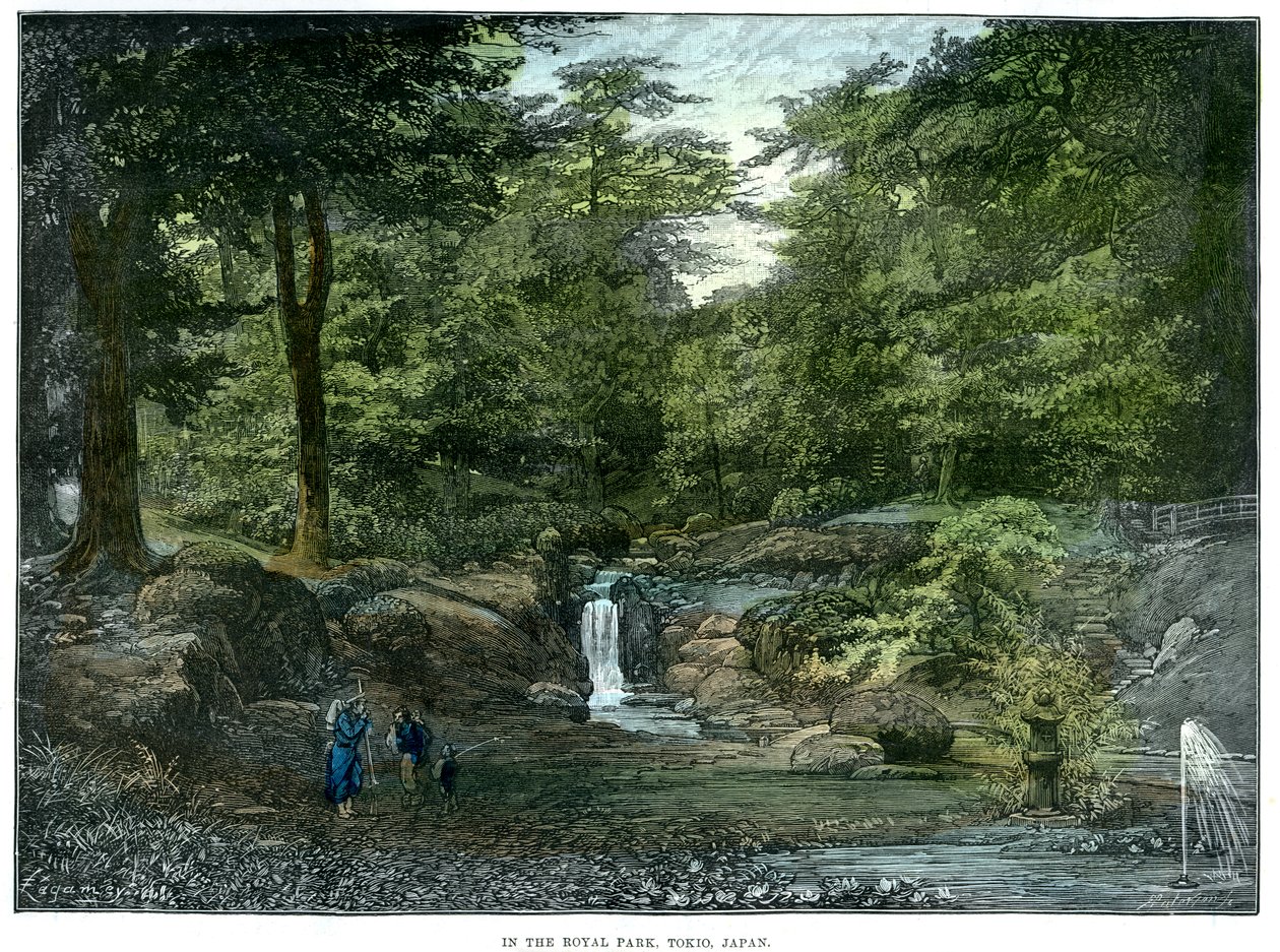 रॉयल पार्क, टोक्यो, जापान, 1889 द्वारा अज्ञात