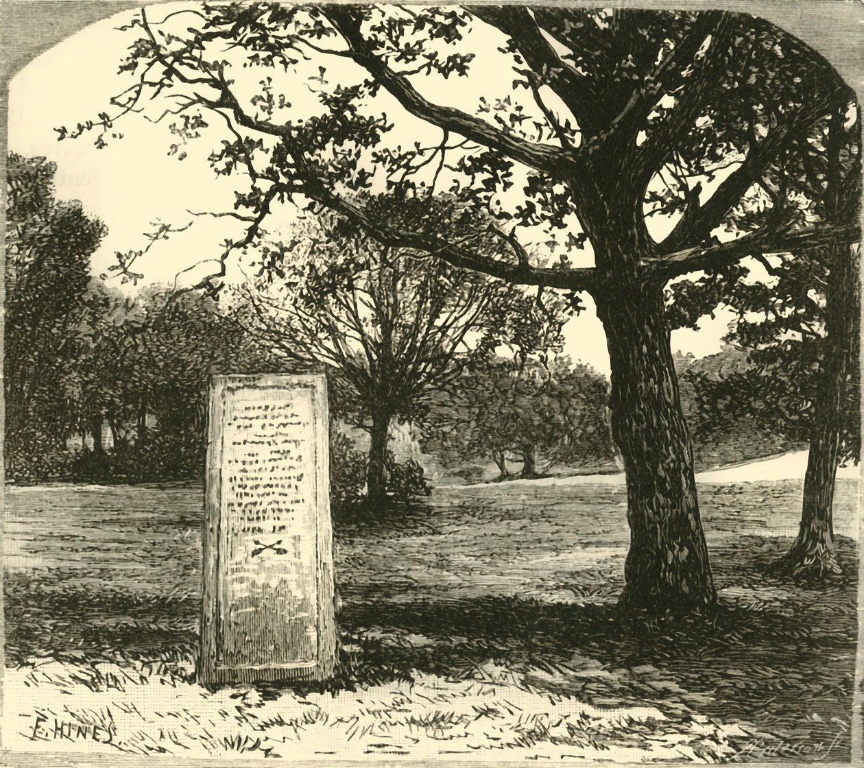 न्यू फ़ॉरेस्ट में रूफस स्टोन, 1890। द्वारा अज्ञात