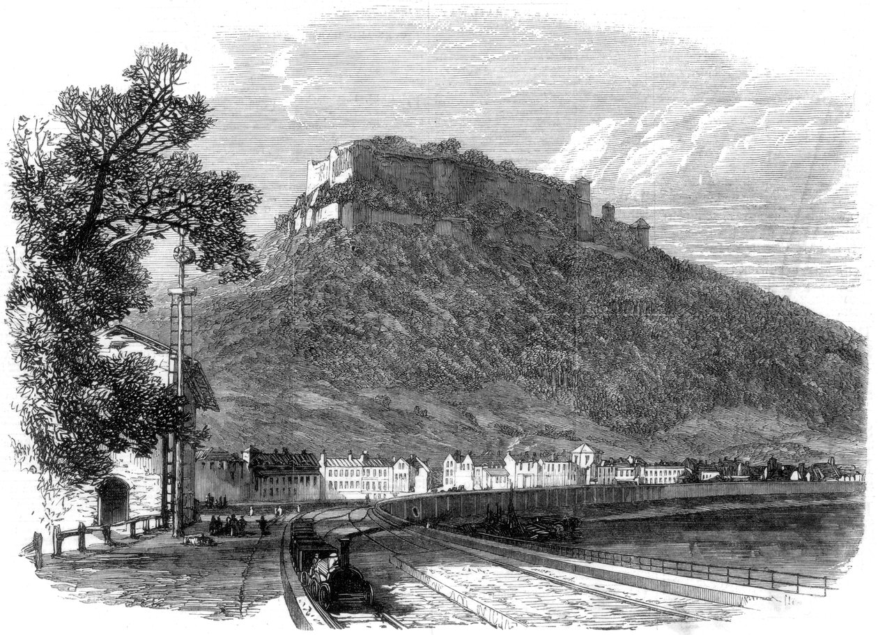 जर्मनी के ड्रेसडेन, 1866 के पास एल्बे नदी पर कोनिस्टीन का सैक्सन किला द्वारा अज्ञात