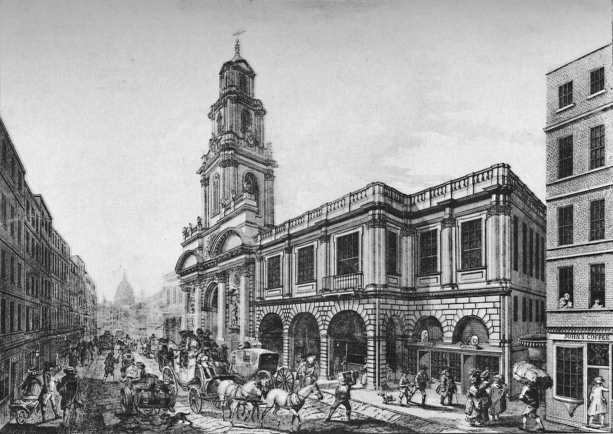 द सेकेंड रॉयल एक्सचेंज, साउथ फ्रंट, 1788, 1928 में द्वारा अज्ञात
