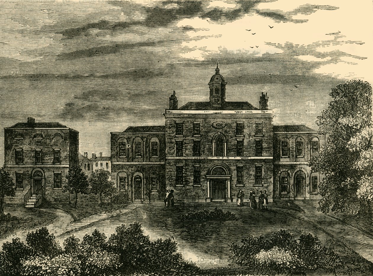 द स्मॉल-पॉक्स हॉस्पिटल, किंग्स क्रॉस, 1800 में, c1876। द्वारा अज्ञात