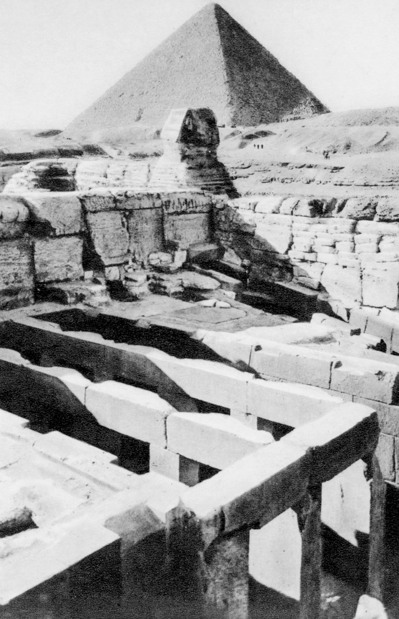 स्फिंक्स मंदिर, काहिरा, मिस्र, c1920s द्वारा अज्ञात
