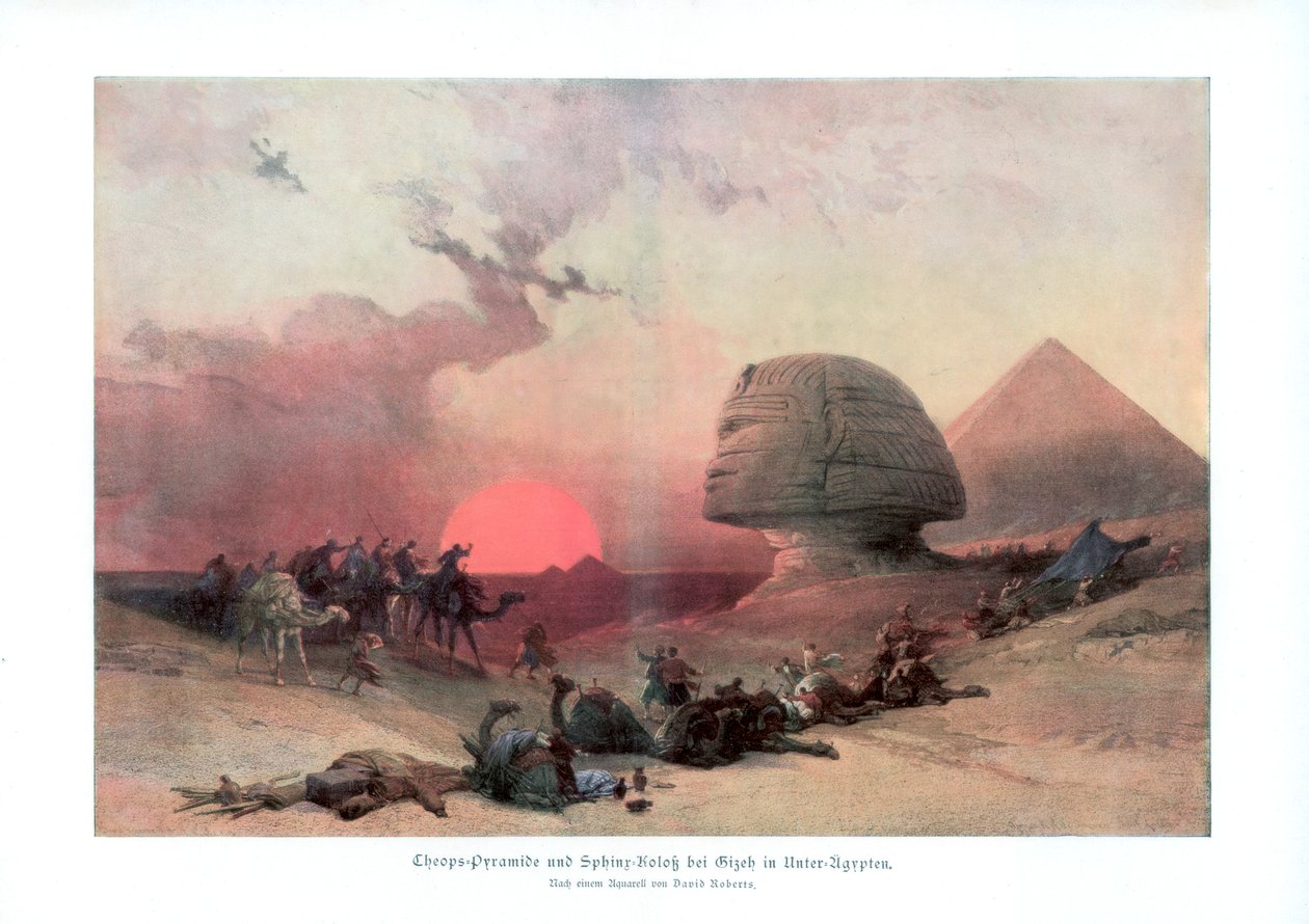 गीज़ा, मिस्र में स्फिंक्स, 1840, 1900 द्वारा अज्ञात