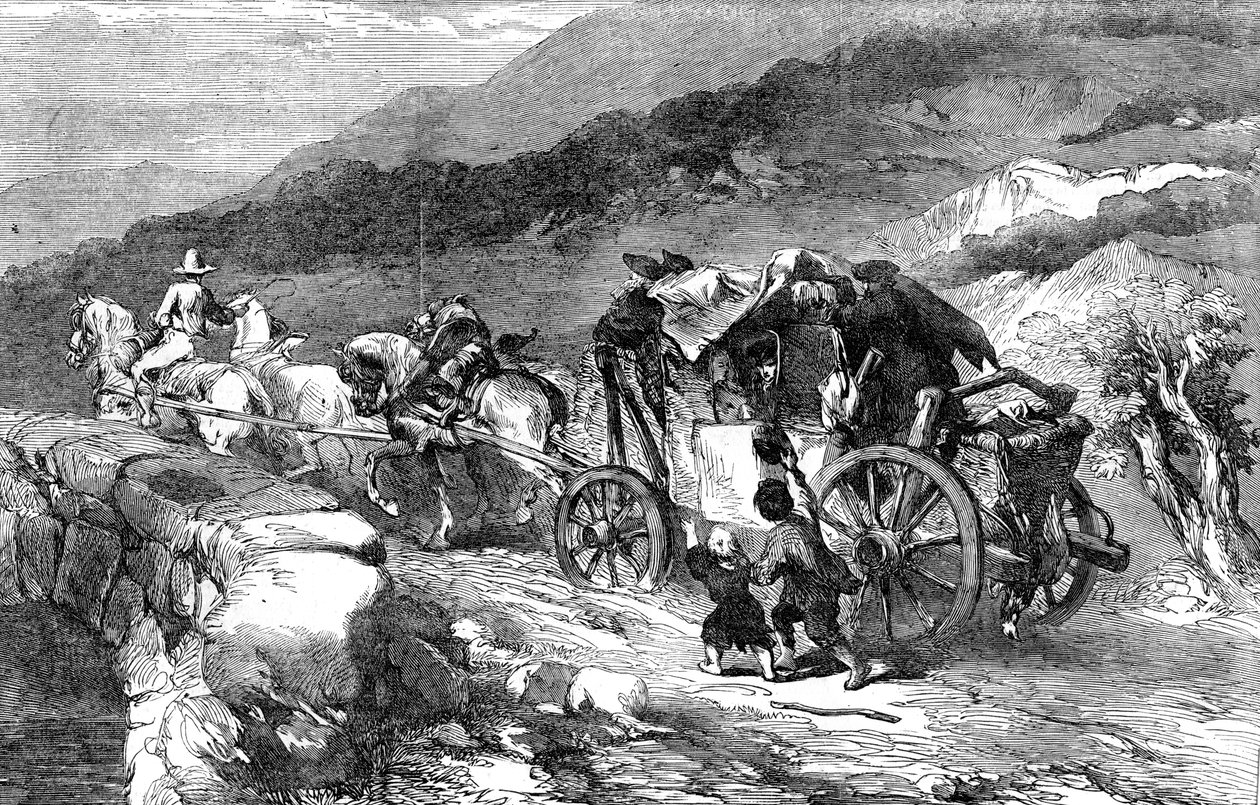 द स्टेज-कोच ऑफ़ द लास्ट सेंचुरी, 1855 द्वारा अज्ञात