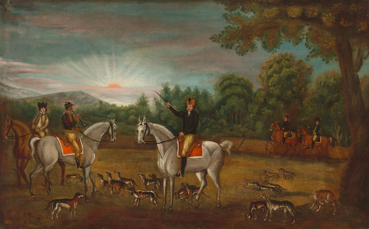 शिकार की शुरुआत, सी. 1800. द्वारा अज्ञात