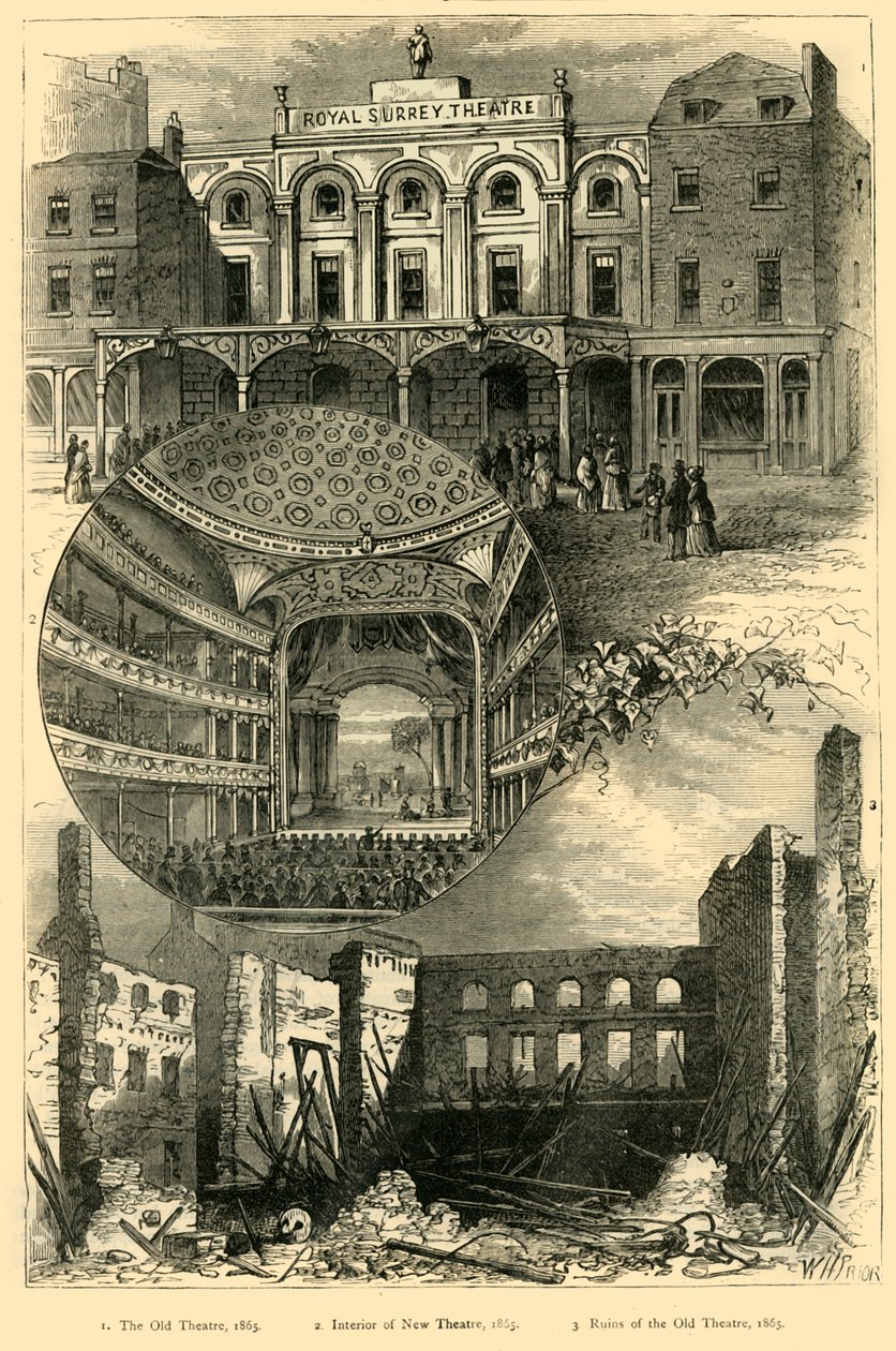 द सरे थिएटर, c1878। द्वारा अज्ञात