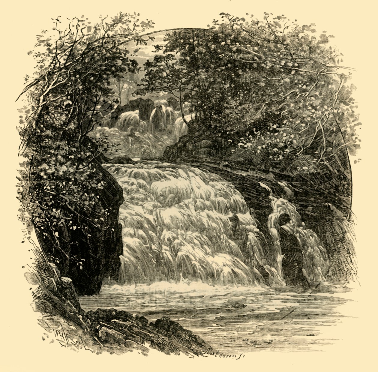 द स्वैलो फॉल्स, 1898। द्वारा अज्ञात