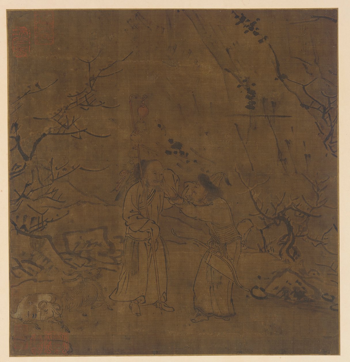 सु वू और ली लिंग की अश्रुपूर्ण विदाई, मिंग राजवंश, 1368-1644। द्वारा अज्ञात