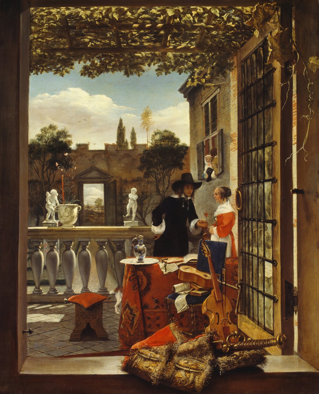 द टेरेस, सी. 1660. द्वारा अज्ञात