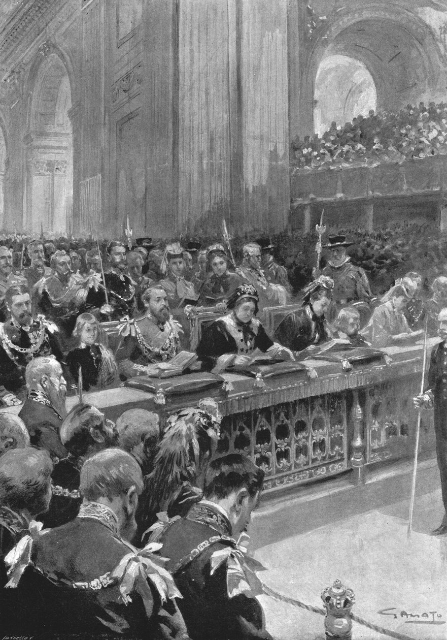 वेल्स के राजकुमार की पुनर्प्राप्ति के लिए धन्यवाद सेवा ... 1872, 1901। द्वारा अज्ञात