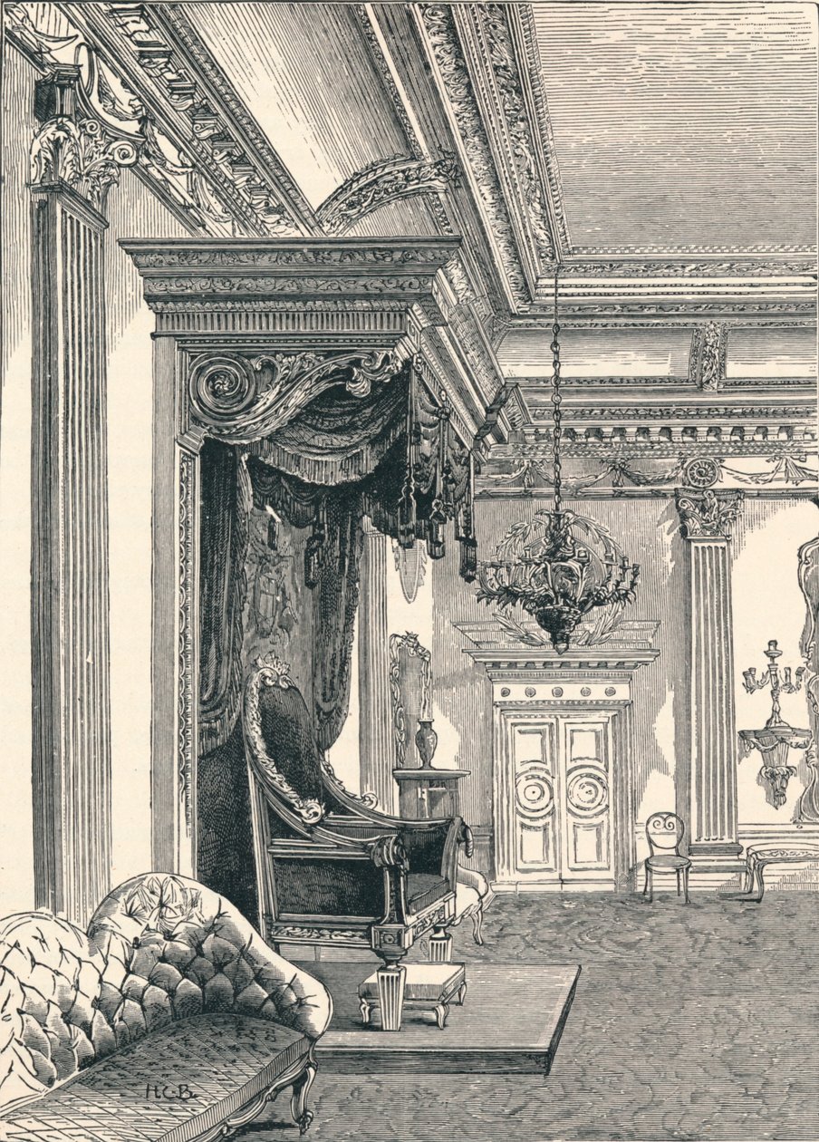 सिंहासन कक्ष डबलिन कैसल, 1896 द्वारा अज्ञात