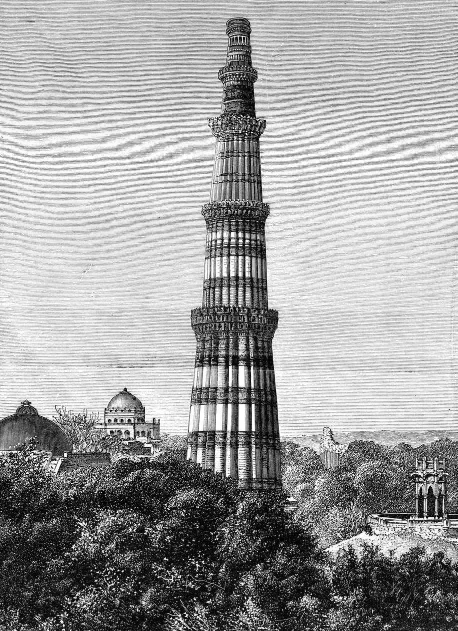 कुतर, दिल्ली, भारत का टॉवर, 1895 द्वारा अज्ञात