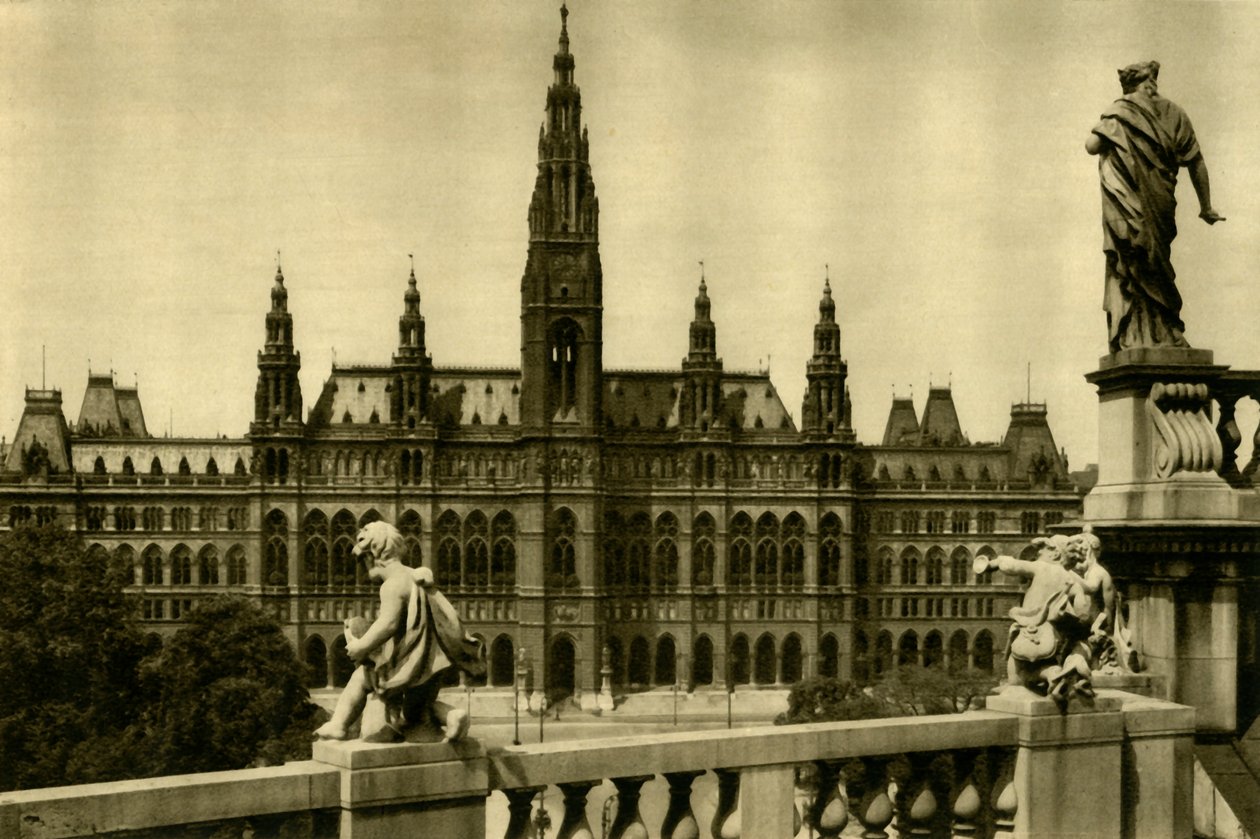 टाउन हॉल, वियना, ऑस्ट्रिया, c1935। द्वारा अज्ञात