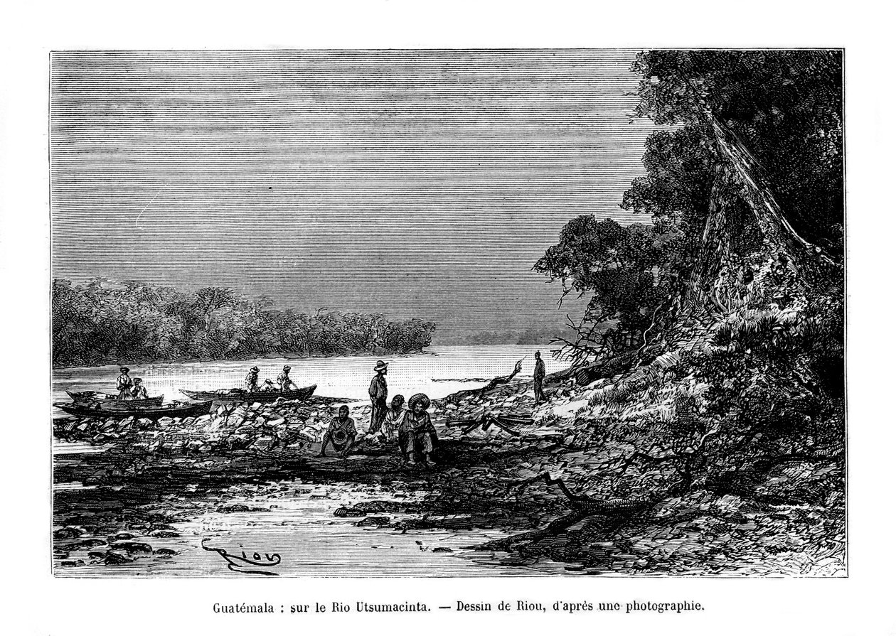 उस्सुमिंटा नदी, दक्षिणपूर्वी मैक्सिको और पश्चिमोत्तर ग्वाटेमाला, 19 वीं शताब्दी द्वारा अज्ञात