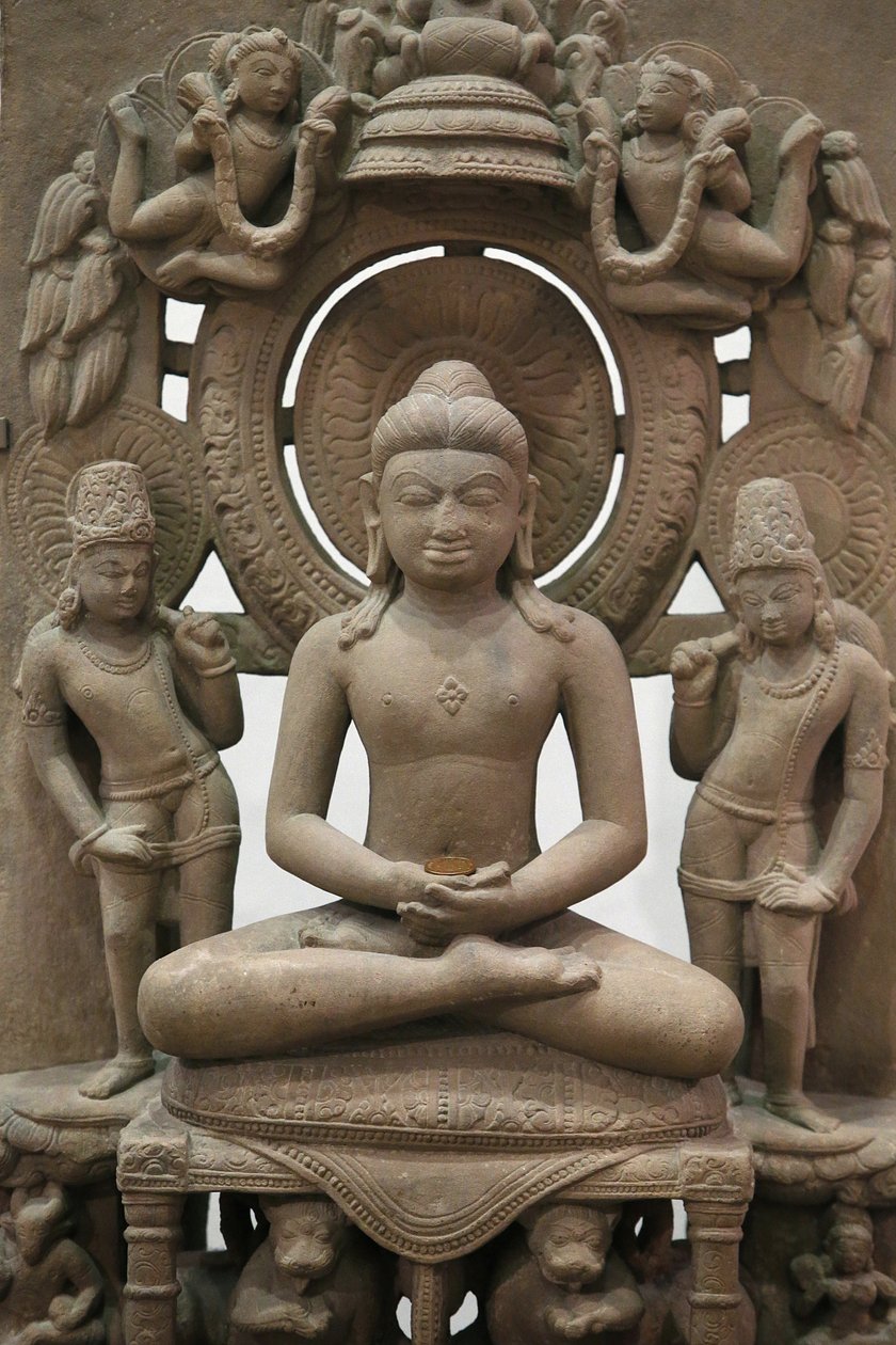 विक्टोरिया और अल्बर्ट संग्रहालय। जीना ऋषभनाथ। 800-900। बलुआ पत्थर। उत्तर भारत। यूनाइटेड किंगडम द्वारा अज्ञात