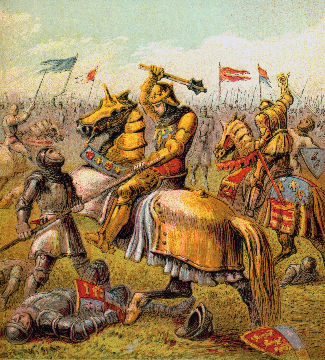 द वार ऑफ़ द रोज़ेज़, 1455-1485, c1850 द्वारा अज्ञात