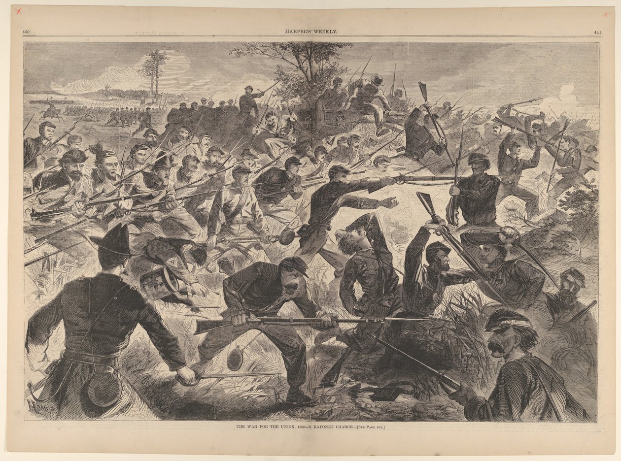 यूनियन के लिए युद्ध, 1862 - ए बेनेट चार्ज हार्पर्स वीकली, वॉल्यूम। VII, 12 जुलाई, 1862। द्वारा अज्ञात