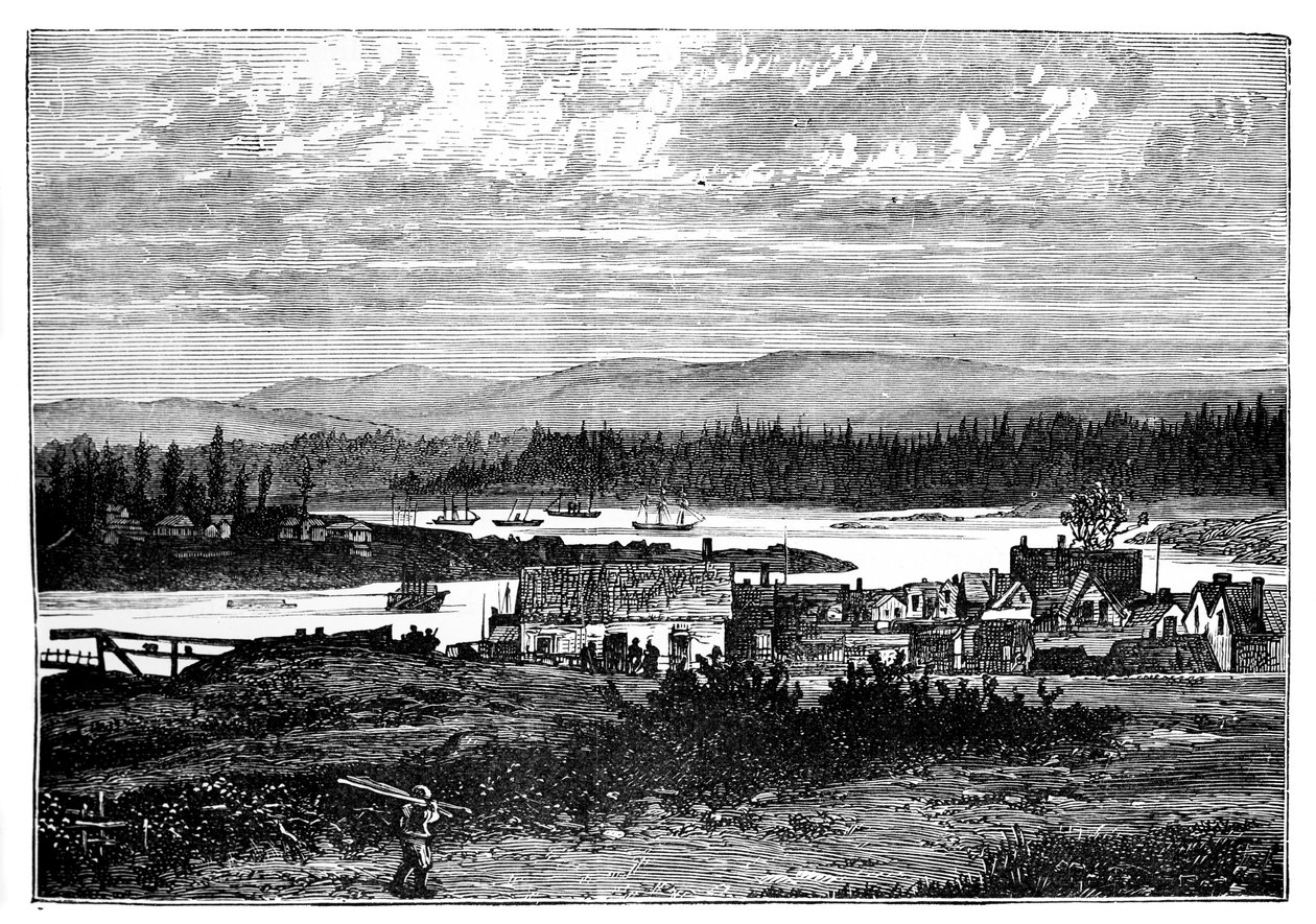 विक्टोरिया, वैंकूवर द्वीप, कनाडा का पश्चिमी उपनगर, c1888 द्वारा अज्ञात