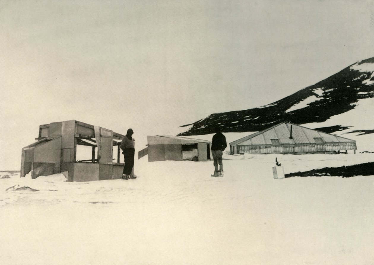 Hut प्वाइंट पर डिस्कवरी अभियान के शीतकालीन क्वार्टर, c1908, 1909। द्वारा अज्ञात