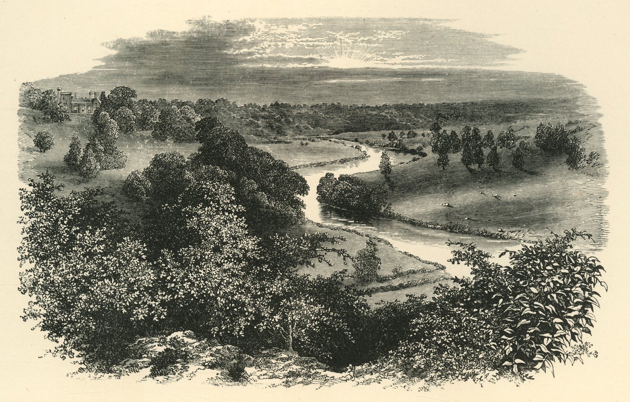 Wye, Goodrich कैसल से, c1890। द्वारा अज्ञात