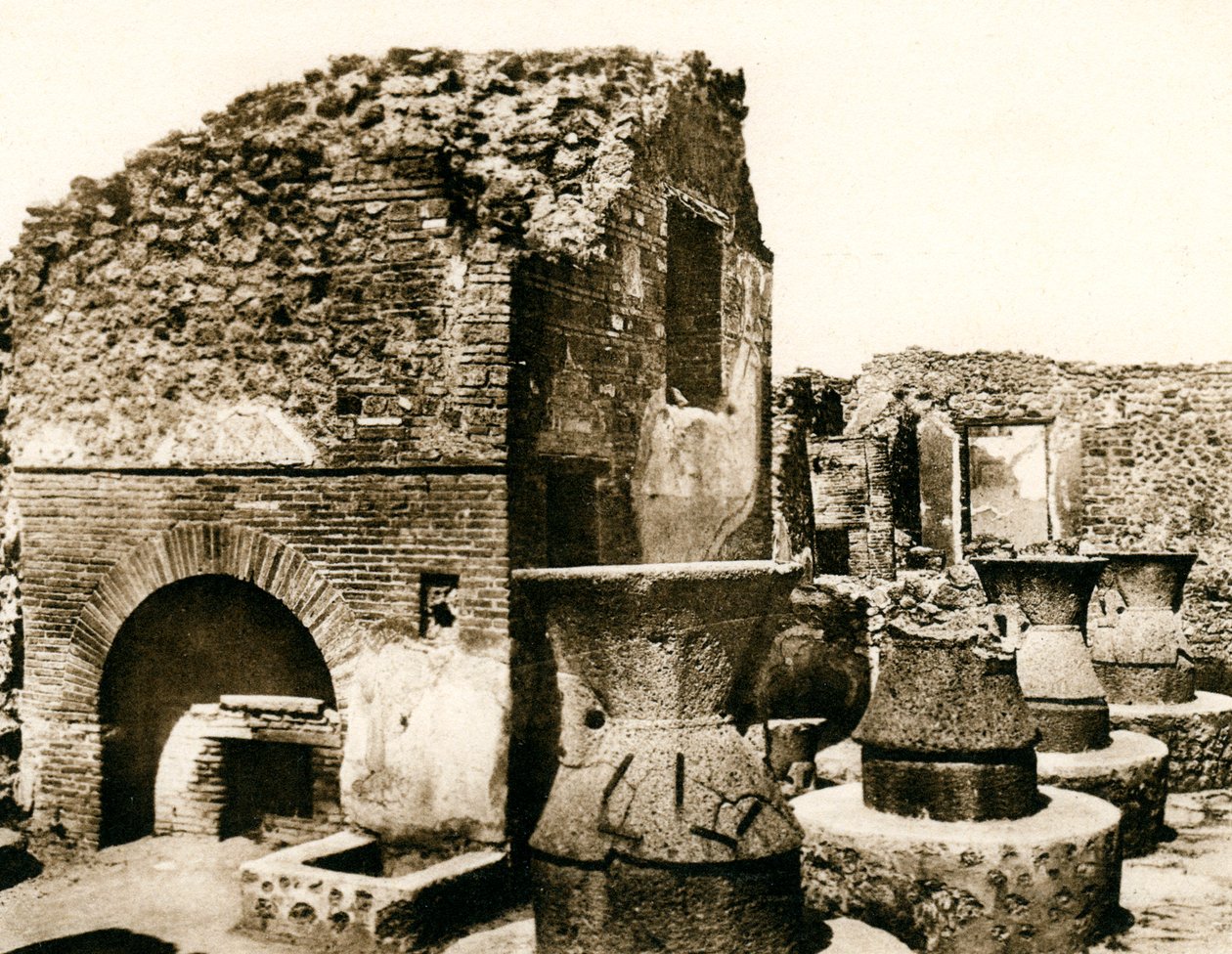 बेकरी और मिल, पोम्पेई, इटली, c1900s द्वारा अज्ञात