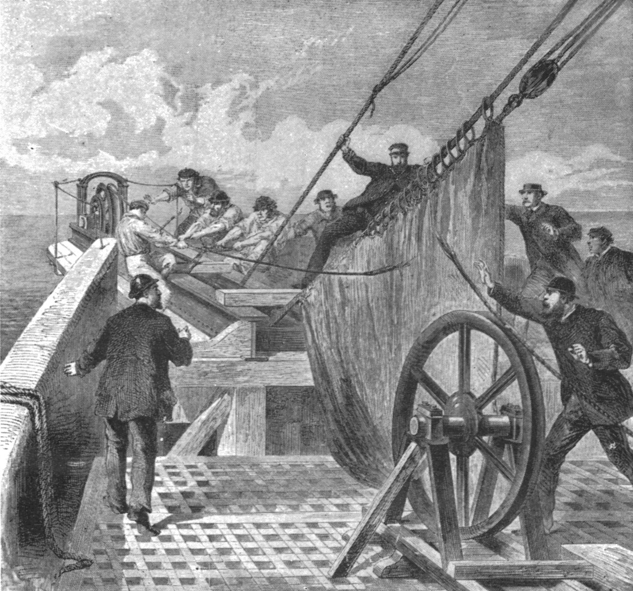 द ग्रेट ईस्टर्न, 2 अगस्त, 1865, 1901 को अटलांटिक केबल का टूटना। द्वारा अज्ञात