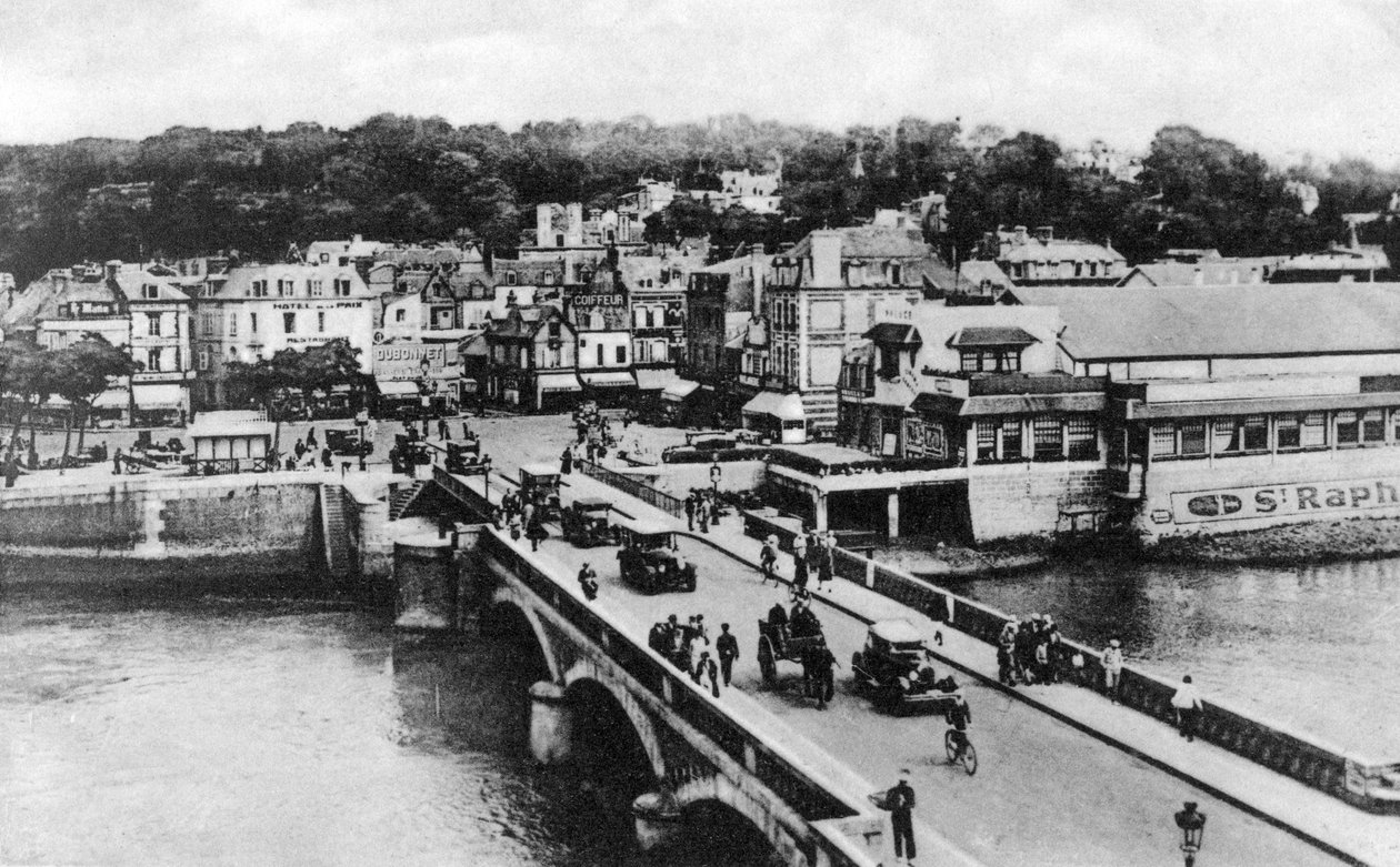 Touques, Trouville, फ्रांस, c1920s पर पुल द्वारा अज्ञात