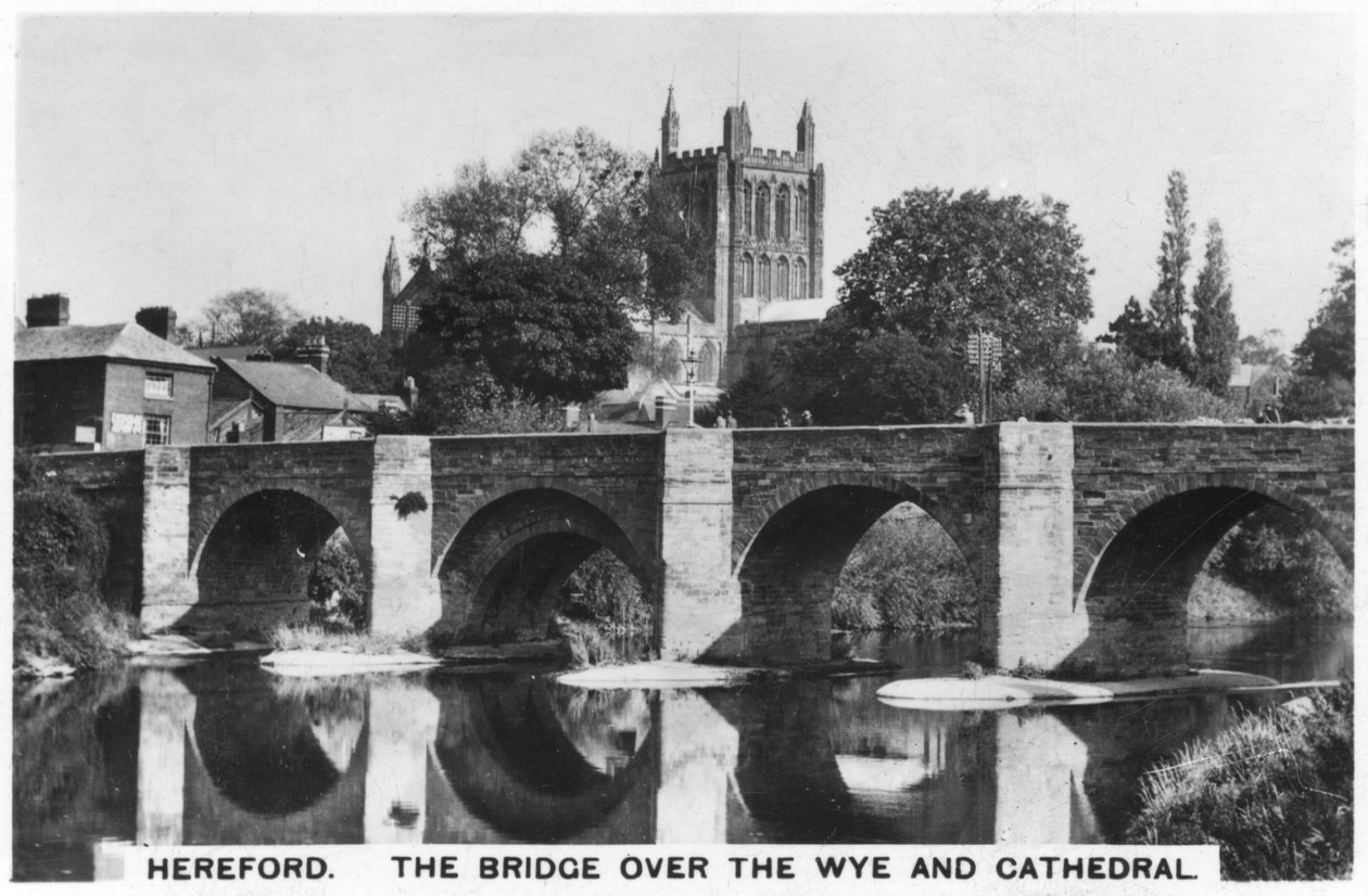 Wye और गिरजाघर, Hereford, 1936 का पुल द्वारा अज्ञात