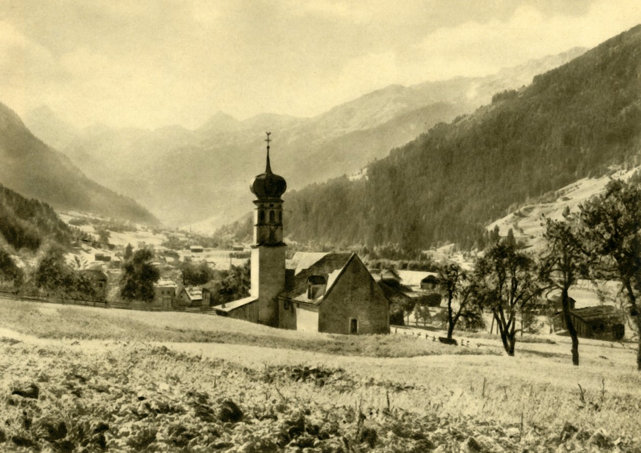 Gortipohl, ऑस्ट्रिया में Sankt Nikolaus का चर्च, c1935। द्वारा अज्ञात