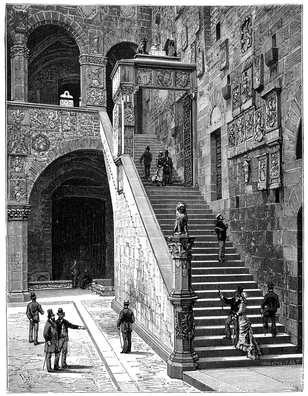बार्गेलो, फ्लोरेंस, इटली का आंगन, 1882 द्वारा अज्ञात