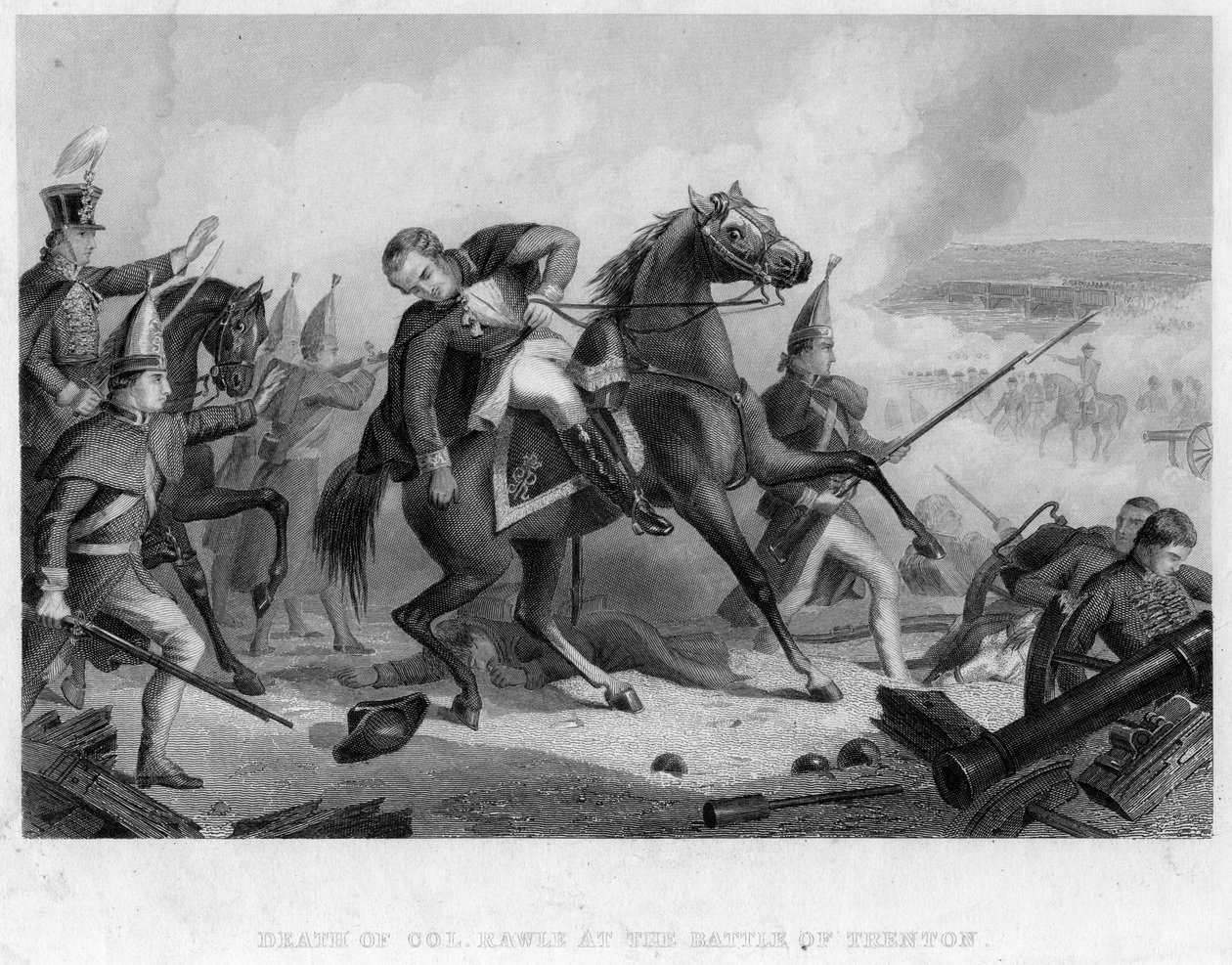 ट्रेंटन की लड़ाई में कर्नल रावल की मृत्यु, 1776 द्वारा अज्ञात