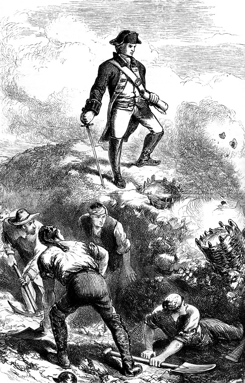 ब्रीड्स हिल की रक्षा, रेडबोट में प्रेस्कॉट, 1775 c1880 द्वारा अज्ञात