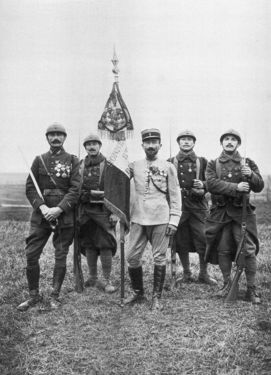 फ्रेंच विदेशी सेना के रेजिमेंट डी मार्चे का ध्वज, c1914-1918 द्वारा अज्ञात