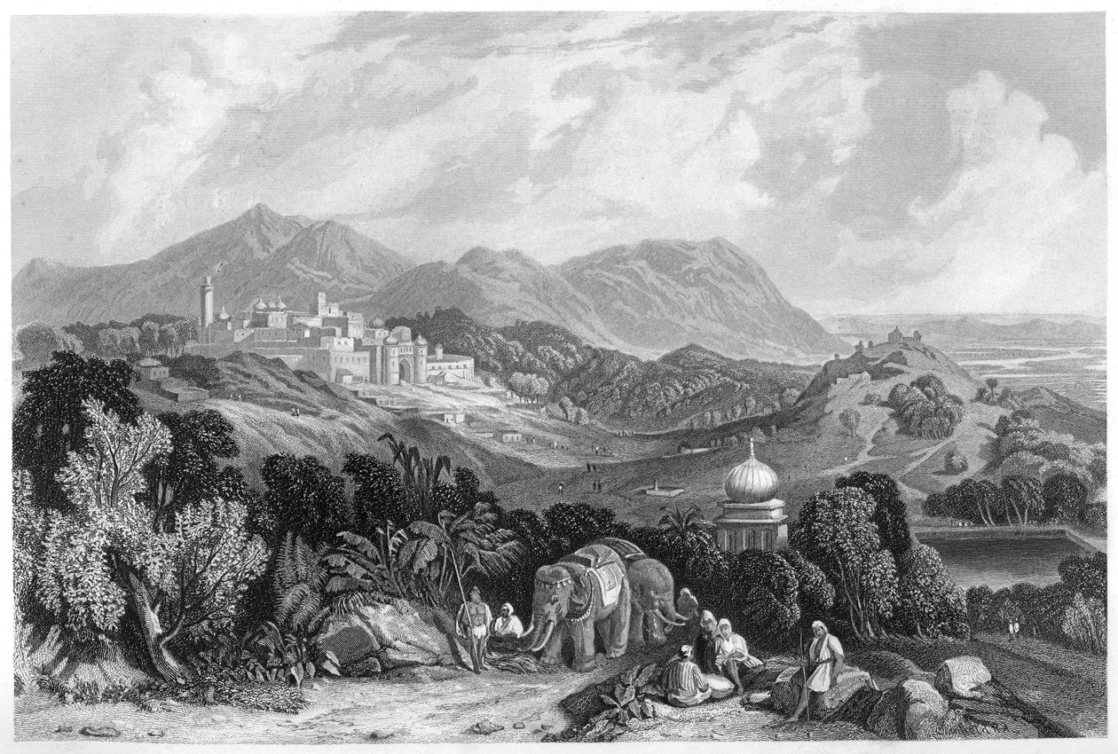 औड, भारत के प्रभुत्व में नाहन का किला, c1860 द्वारा अज्ञात