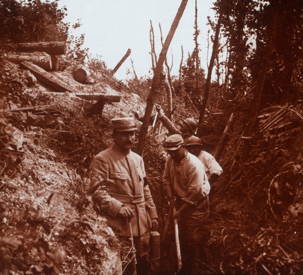 सामने की रेखा, सोइसन्स, उत्तरी फ्रांस, c1914-c1918 द्वारा अज्ञात