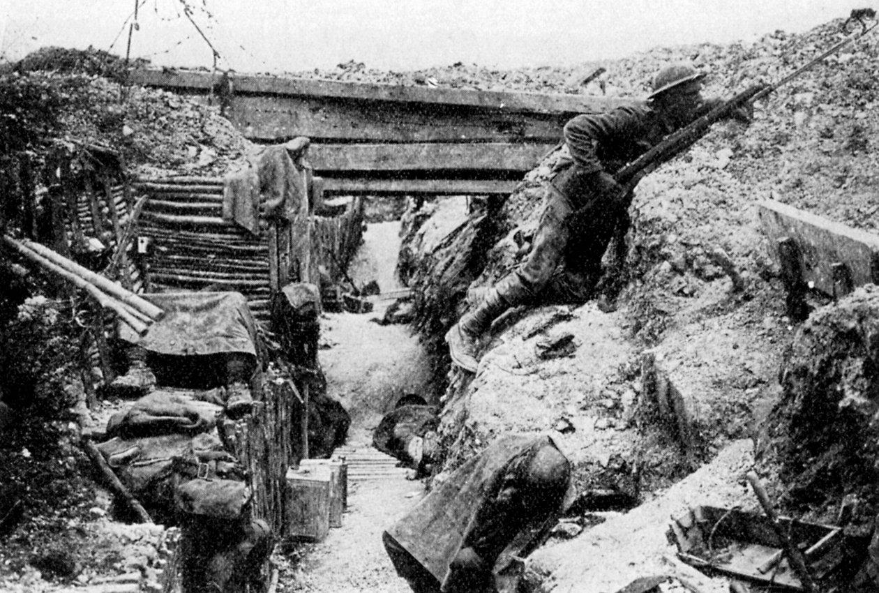 ओवलियर्स पर फ्रंट लाइन, बैटल ऑफ द सोम्मे, पिकर्डी, फ्रांस, जुलाई 1916 1935 द्वारा अज्ञात