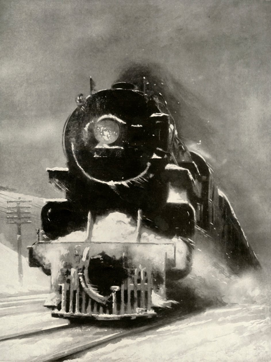 बर्फानी तूफान का प्रकोप इस विशाल लोकोमोटिव, 1935 पर कोई प्रभाव नहीं डालता है। द्वारा अज्ञात