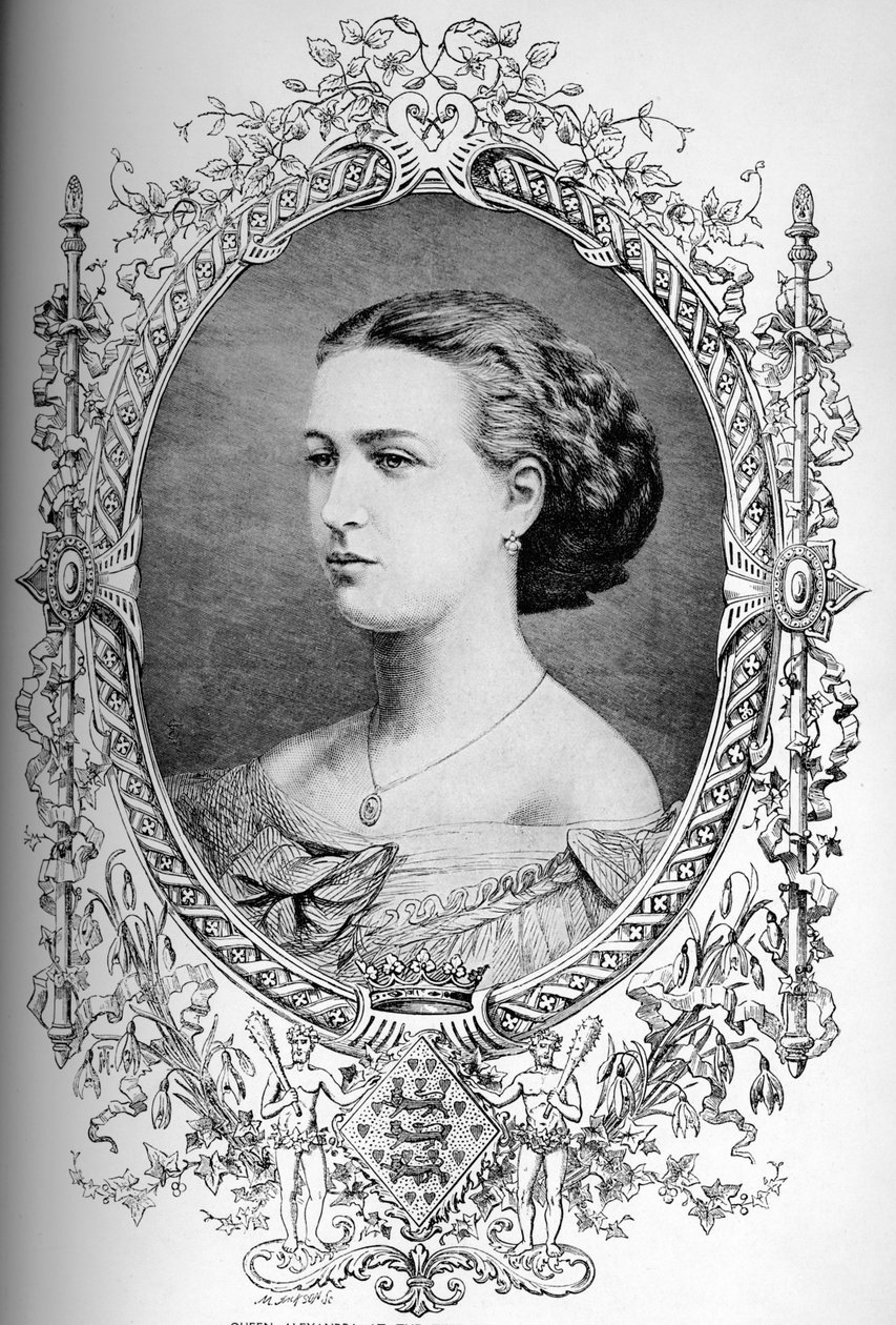 अपनी शादी के समय भविष्य की रानी एलेक्जेंड्रा, c1863 1910 द्वारा अज्ञात