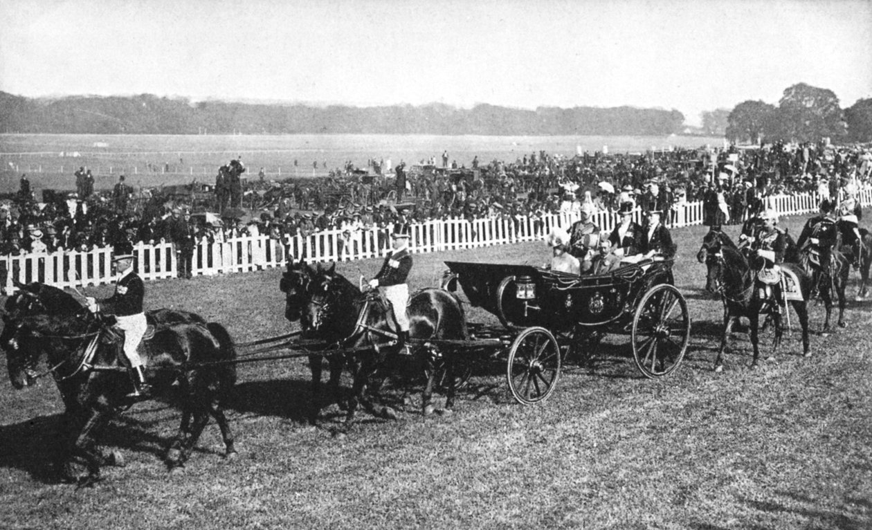 तेंदुए की दौड़ में पहुंचे राजा और रानी, डबलिन, जुलाई 1911, 1936 द्वारा अज्ञात