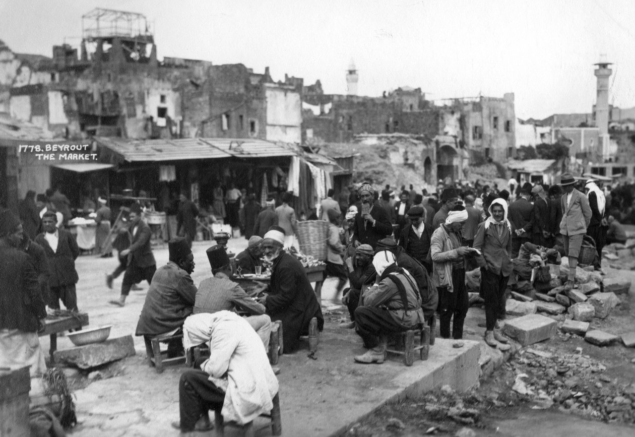 बाजार, बेरूत, लेबनान, c1920s-c1930s द्वारा अज्ञात