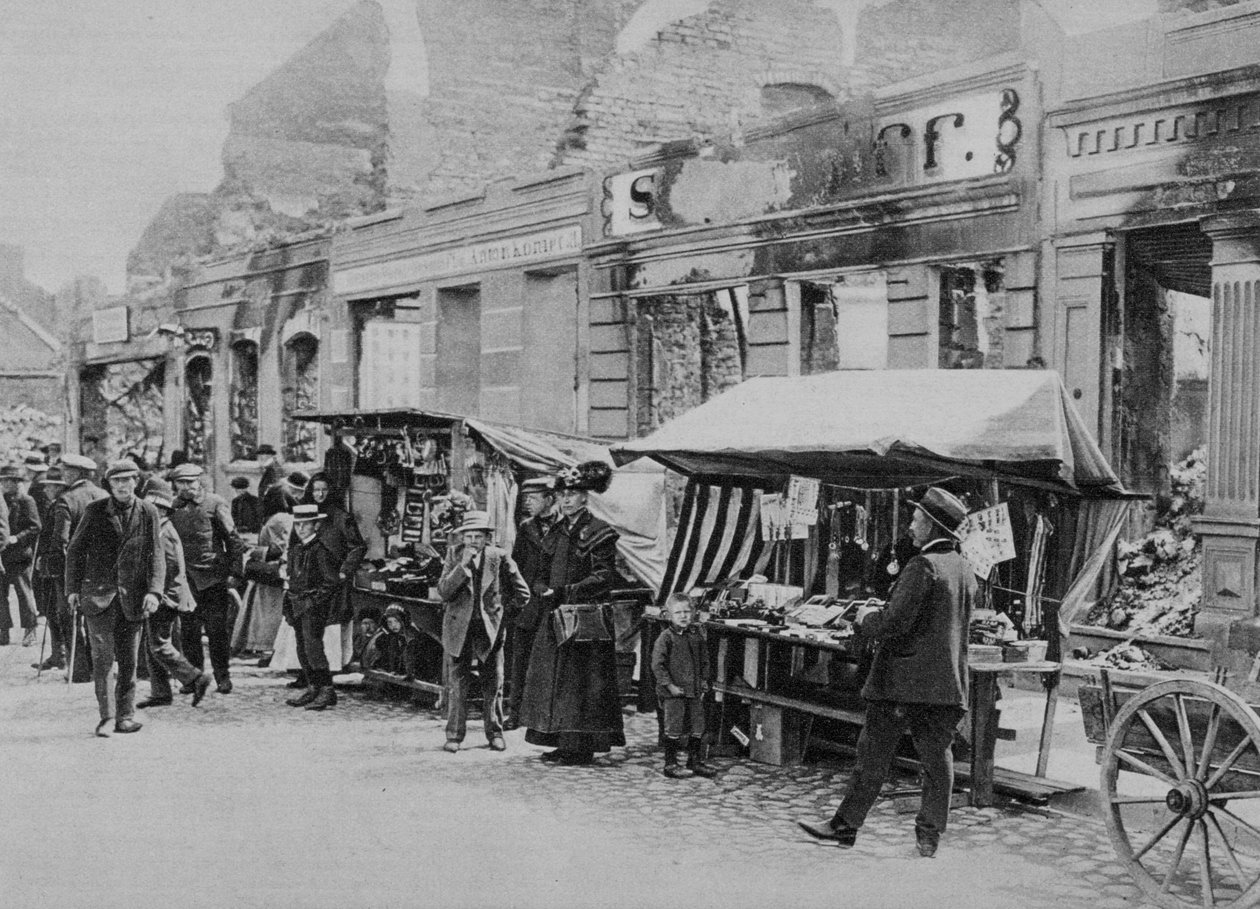 होहेनस्टीन, पूर्वी प्रशिया, प्रथम विश्व युद्ध, 1915 के खंडहरों में बाजार द्वारा अज्ञात