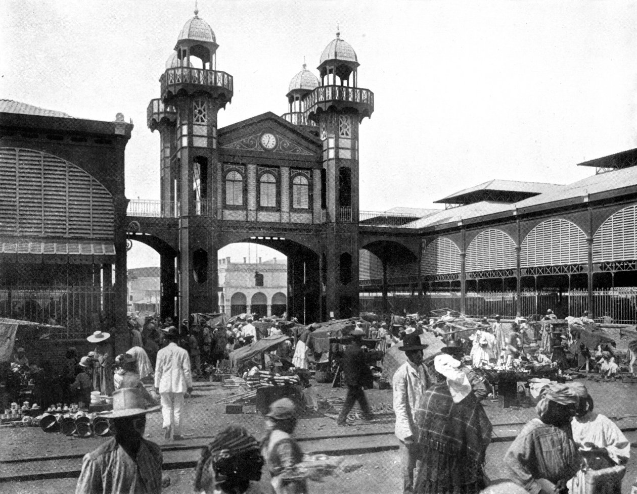 मार्केट प्लेस, पोर्ट-औ-प्रिंस, हैती, 1926 द्वारा अज्ञात
