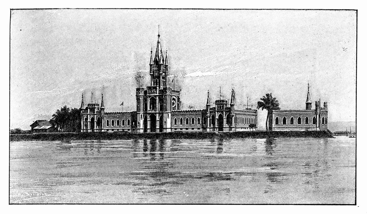 फिस्कल आइलैंड, गुआनाबारा खाड़ी, 1895 में लघु महल द्वारा अज्ञात